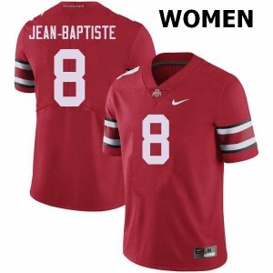Women's Ohio State Buckeyes #8 Javontae Jean-Baptiste Red Nike NCAA College Football Jersey Stock YUK7644ZG